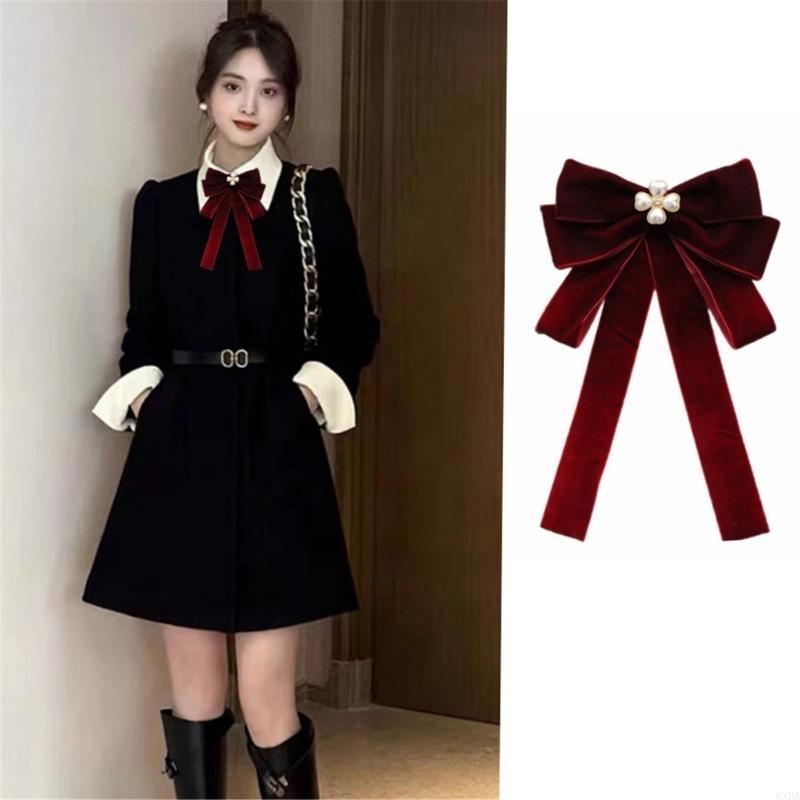 Women Girls Vintage Rhinestone - Bow Tie Pre Tied ulasan dan harga
