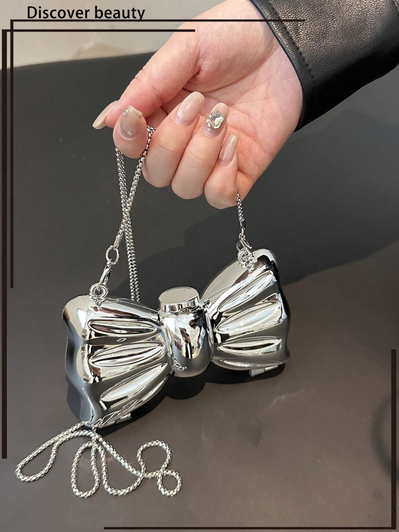 Mini Acrylic Electroplated Met - Tie Clip Silver ulasan dan harga