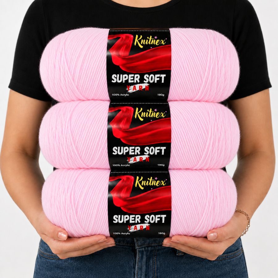 Acrylic Yarn 3 Balls 570g Soft - Woven Scarf Blanket ulasan dan harga