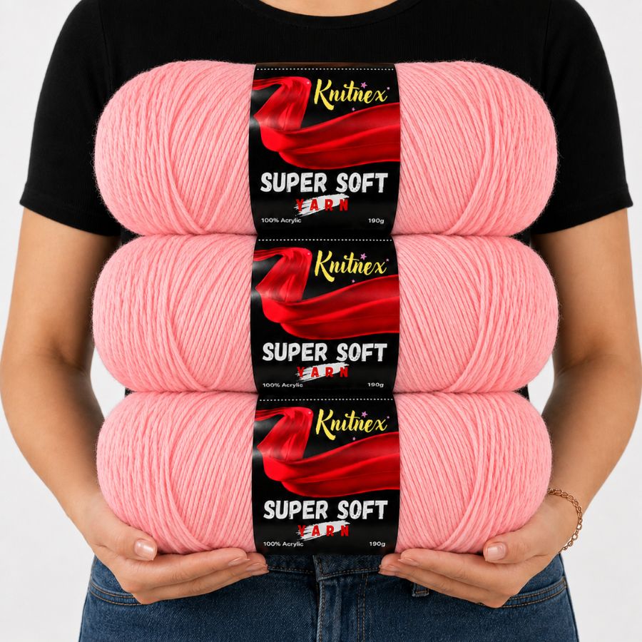 Acrylic Yarn 3 Balls 570g Soft - Woven Scarf Blanket ulasan dan harga