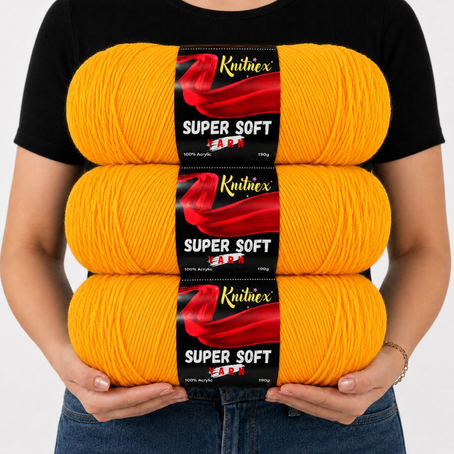 Acrylic Yarn 3 Balls 570g Soft - Woven Scarf Blanket ulasan dan harga