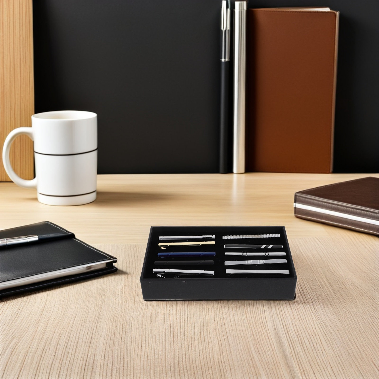 10Pcs Necktie Clip Set Classic - Tie Bar Set Gift ulasan dan harga