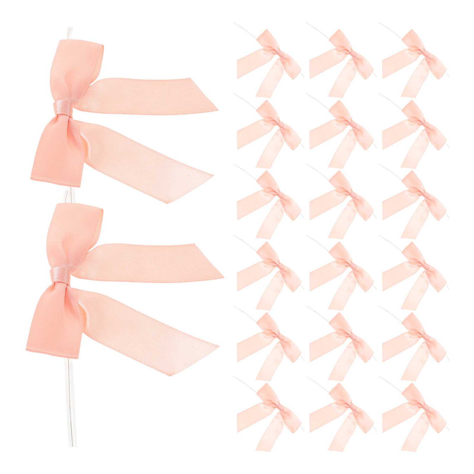 50Pcs Pink Mini Satin Bowknot  - Bow Tie Pre Tied ulasan dan harga