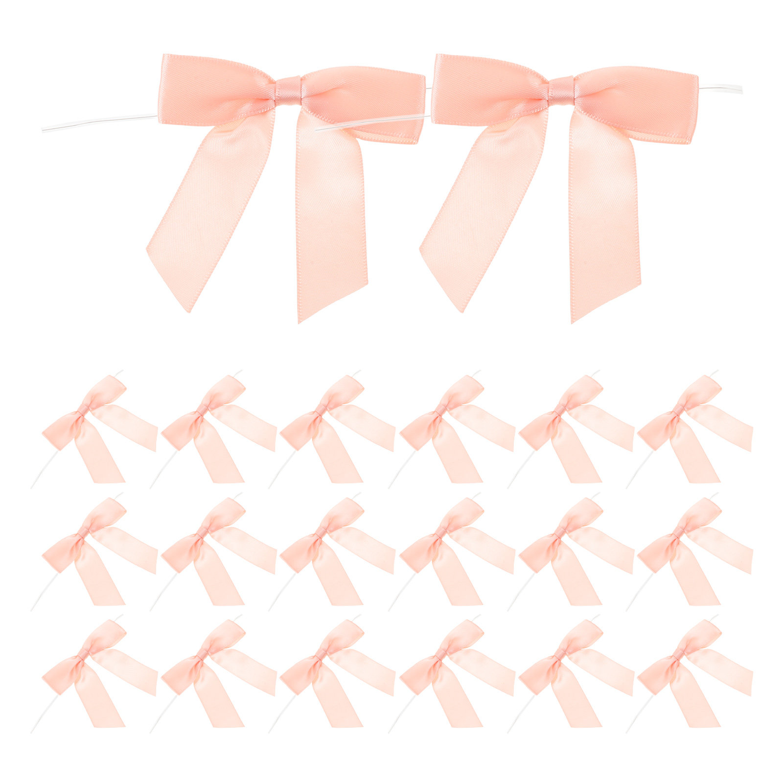 50Pcs Pink Mini Satin Bowknot  - Bow Tie Pre Tied ulasan dan harga