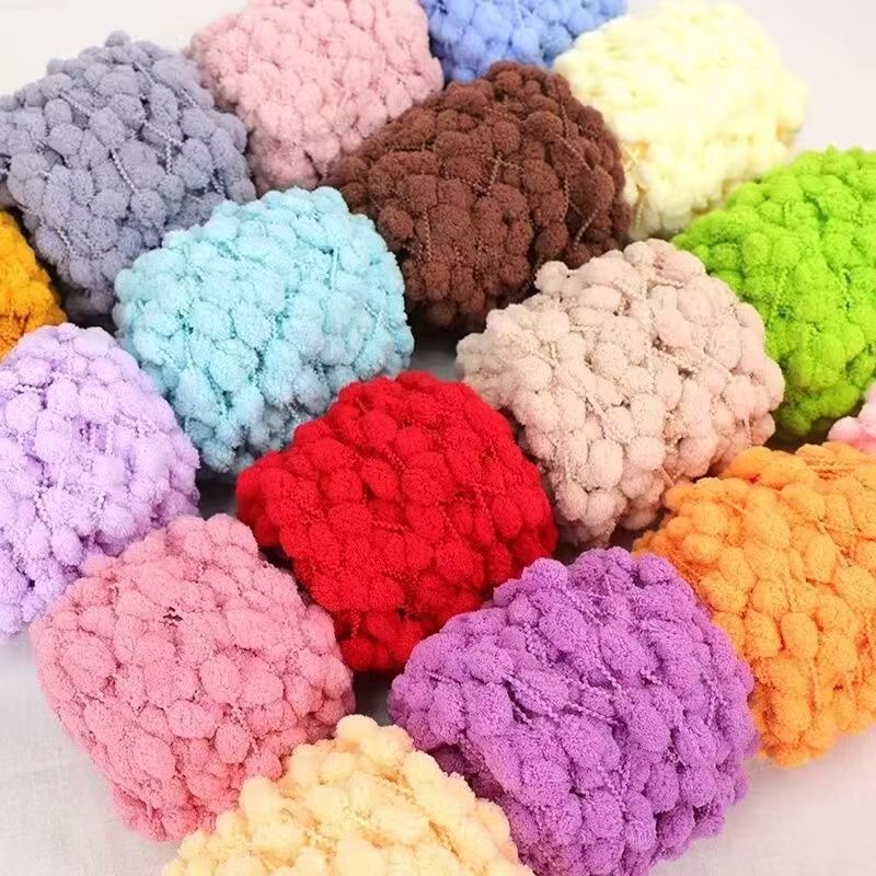 100g Pom Pom Yarn Colorful Chu - Woven Scarf Blanket ulasan dan harga