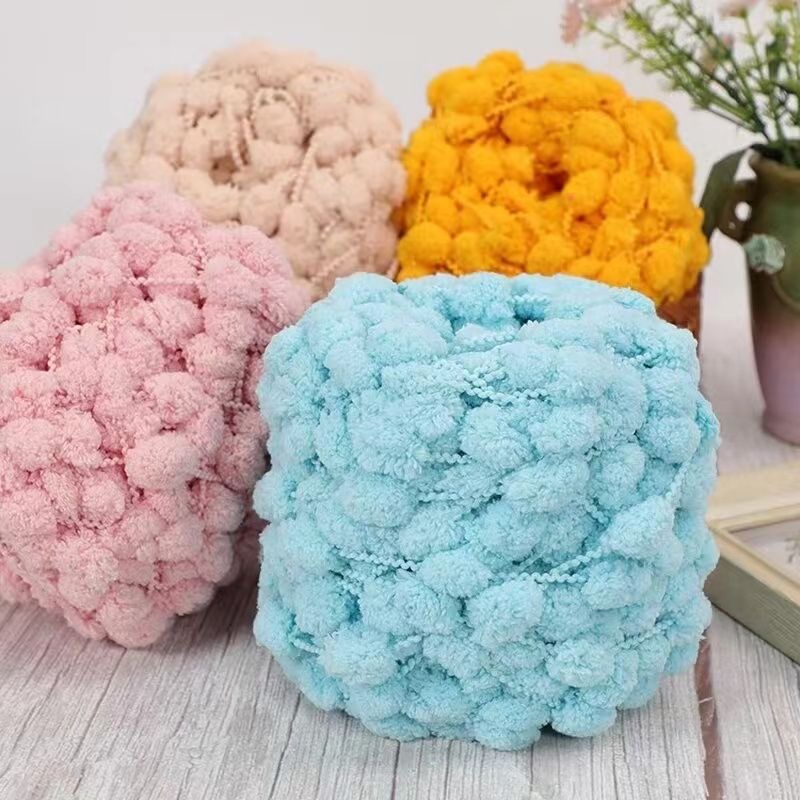 100g Pom Pom Yarn Colorful Chu - Woven Scarf Blanket ulasan dan harga