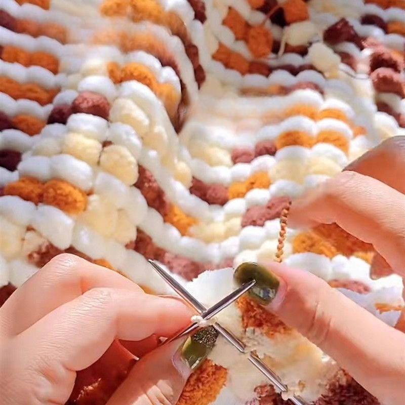100g Pom Pom Yarn Colorful Chu - Woven Scarf Blanket ulasan dan harga